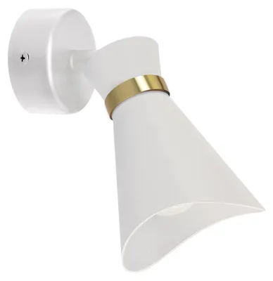 Zdjęcie produktu dla Lampa sufitowa LORETA E14 1 w kolorze białym/złotym - Eleganckie oświetlenie dla Twojego domu