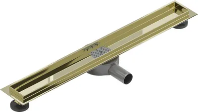 Produktbild von Mexen Flat 360 Abdeckung für lineare Duschabläufe 70 cm, Gold - 1540070