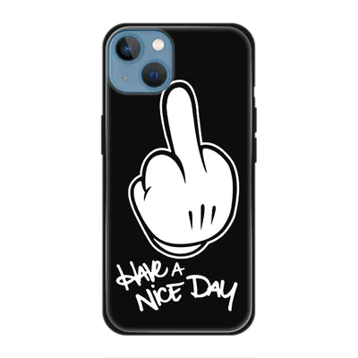 Produktbild von König Design Hülle kompatibel mit Apple iPhone 13 Kunststoff Soft Handyhülle - Handy Case Have a nice Day