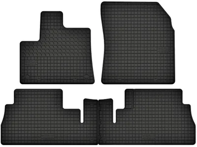 Produktbild von Gummimatten passend für  Peugeot Rifter (ab 2018) Gummi Fußmatten Satz Schwarz + Stopper