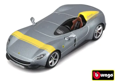 Imagen del producto de Bburago 1:43 Ferrari Signature Series - Ferrari Monza Sp1 - Plata/Amarillo