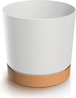 Produktbild von TUBO PM DPOD180-S449/4665W Weißer Blumentopf mit Untersetzer