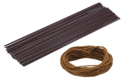 Blumendraht 100 Stk. 2 mm x 30 cm mit Jutekordel