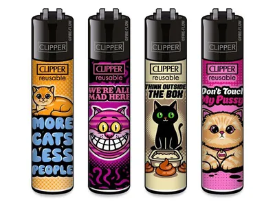 Produktbild von Clipper Feuerzeuge 4er Set Catz #4