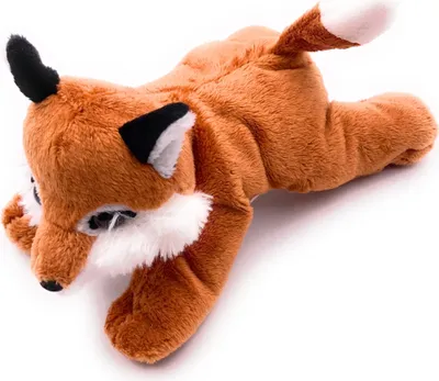 Produktbild von Onwomania Plüschtier Stofftier Kuscheltier Fähe Raubtier Fuchs Länge 18 cm Braun