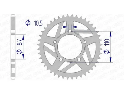 Produktbild von AFAM Kettenrad Alu Standard - 520