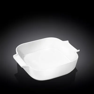 Zdjęcie produktu dla Naczynie do zapiekanek Wilmax z uchwytami, 780 ml, porcelana, białe, WL-997024/1C