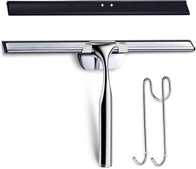Produktbild von Famanu Duschabzieher 28 cm mit Gummilippe, inkl. Ersatzlip und Haken