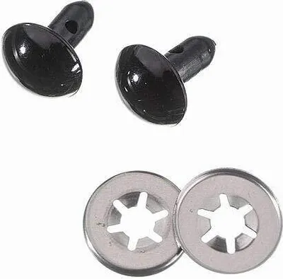 Produktbild von Sicherheitsaugen, Kunststoff, schwarz, 12 mm 50 Stk.