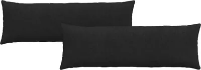 Image de vidaXL Coussin de canapé 2 pcs Noir 120 x 40 cm Tissu