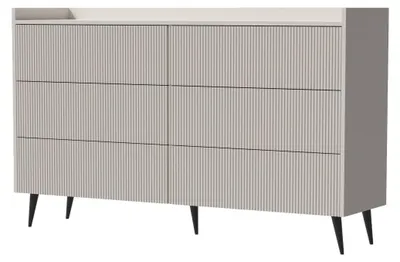 Produktbild von Furniture24 Kommode Ademo 3 Schubladenkommode 150 X 92 X 41 Cm Kaschmir