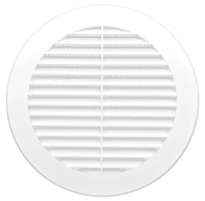 Obrázok produktu pre Ventilačná mriežka s ochranou proti hmyzu, kruhová, plastová, priemer 100 mm