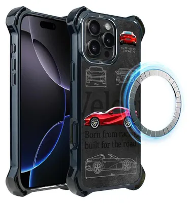 Produktbild von Schutzhülle für das iPhone 16 Pro Max, MagSafe-kompatibel, verstärkte Ecken, schwarz, Modell 812 Superfast
