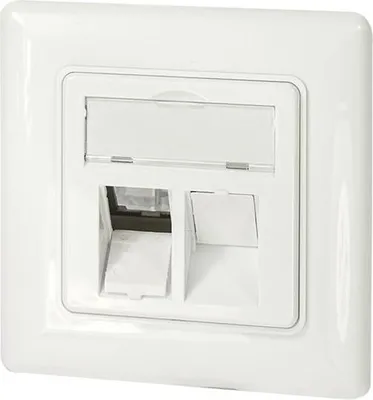 Immagine prodotto di Logilink Unterputzdose f. 2 Keystone-Module,45°Schrägauslass