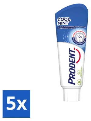 Image de 5 tubes de dentifrice Prodent Cool Mint - 75 ml - Pack économique - 5 pièces