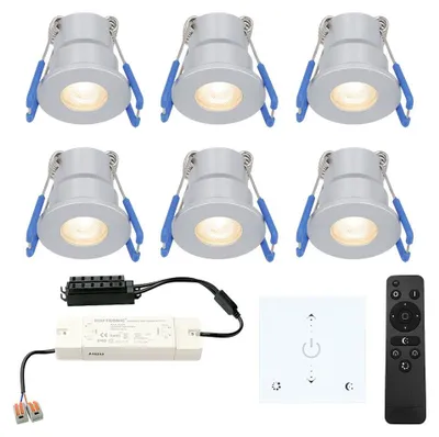Produktbild von hoftronic LED Einbaustrahler Milano Mini 3W 200lm 2700K IP65 Edelstahl 6er Set