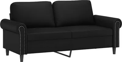 Produktbild von vidaXL 2-Sitzer-Sofa Schwarz 140 cm Kunstleder