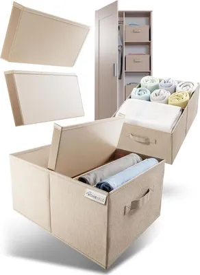 Produktbild von Aufbewahrungsboxen für Wäsche Schubladen Schrank Organizer 2er Set