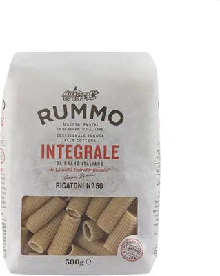 Obrázek produktu pro Rummo Rigatoni Integrale n.50 500 g italské celozrnné těstoviny ve tvaru trubiček