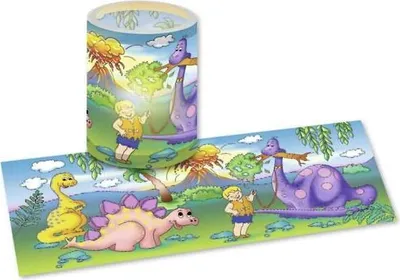 Produktbild von Laternenzuschnitte Dinos Transparentpapier 115g/qm 20x50cm VE=25 Blatt