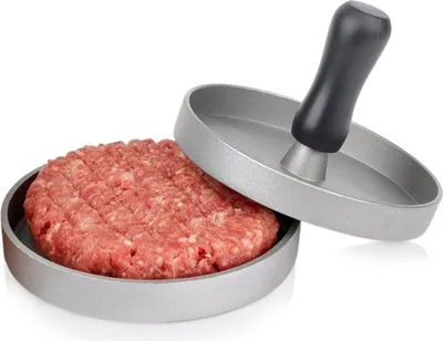 Image de Presse à hamburger Vaggan, aluminium, 11x2 cm, argent