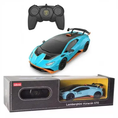 Zdjęcie produktu dla Lamborghini Huracán STO R/C 1:24 Rastar – Licencjonowany Model 2.4 GHz z Detalami Aero i Pełnym Sterowaniem