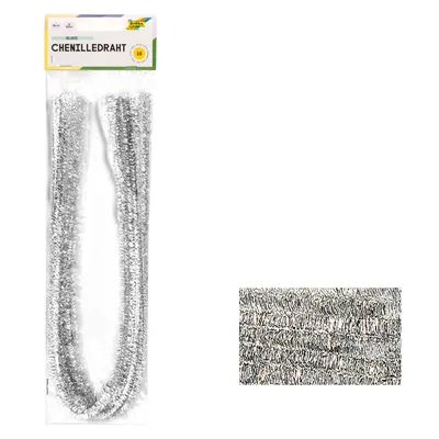Produktbild von folia Chenilledraht (Pfeifenputzer), silber