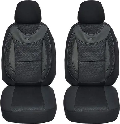 Immagine prodotto di Set di fodere per sedili auto - 2 pezzi - Nero - Per la protezione degli interni - Su misura - Imbottitura per sedili - Nero