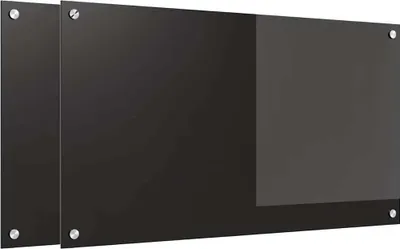 Produktbild von vidaXL Küchenrückwand 2 pcs Schwarz 90 x 50 cm Gehärtetes Glas