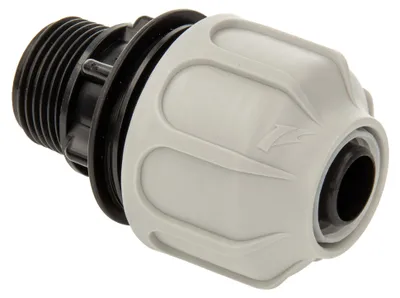 Produktbild von tecuro PP-Klemmverbinder gerade, für Spiralschläuche Ø 19-20 mm x 1 Zoll AG