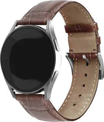 Produktbild von Strap-it Honor Magic Watch 2 Lederarmband Krokoprägung (Braun)