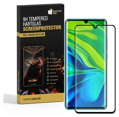 Produktbild von 2x 9H Hartglas für Xiaomi Mi Note 10 FULL CURVED Displayschutz Panzerfolie Schutzfolie Panzerglas Schutzglas Displayglas Tempered Glasfolie Sicherheitsglas Echtglas SW