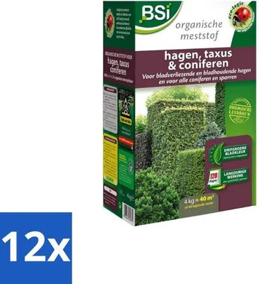 Obrázok produktu pre BSI – Hnojivo pre ihličnany pre silný rast a sýtozelené ihličie – 4 kg (40 m²) – výhodné balenie – 12 ks