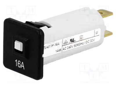 Zdjęcie produktu dla 1 sztuka, średnica 16 mm, 9 g, numer katalogowy 4404.0006, przekaźnik nadprądowy, 32 VDC, 16 A, 240 VAC, liczba kanałów: 1