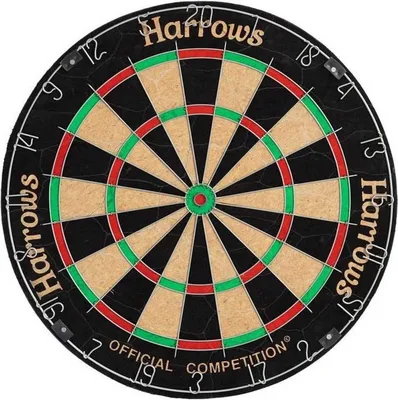 Produktbild von Harrows Official Board Black 1 kg Dartscheibe