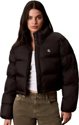 Productafbeelding van Calvin Klein dames pufferjas, model Essential Cropped, zwart (zwart), maat XXS