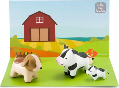 Image de Little Big Friend Scénographie en carton 3D avec motif - Ferme
