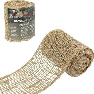 Produktbild von Videx® Deko-Juteband Natur hellbraun 300 x 6 cm