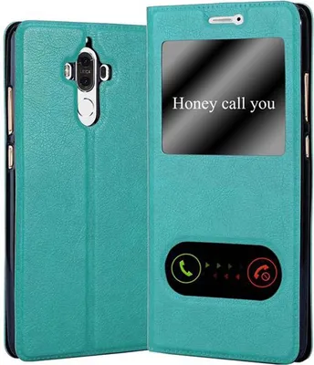 Obrázek produktu pro Cadorabo Protective Case for Huawei MATE 9 Case in Turquoise Pouzdro na mobilní telefon typu kniha Cover Etui