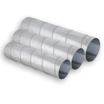 Produktbild von Wickelfalzrohr Lüftungsrohr Metallrohr Rohr Abluft Lüftung Verzinkt - Länge 1m (100cm) 80mm