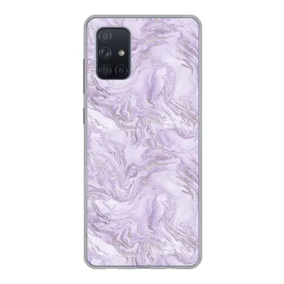 Produktbild von MuchoWow® Handyhülle Schutzhülle Hülle für Samsung Galaxy A51 Marmor - Silber - Muster Silikon Softcase Handy Hülle - Schutzabdeckung