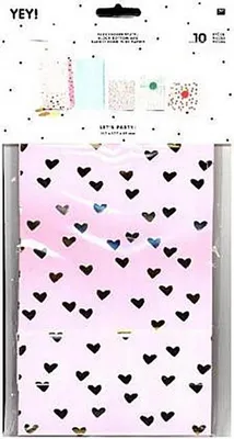 Productafbeelding van Rico Design blokbodenzakken, 10 stuks in roze, oranje, zalm, blauw en groen - 15cm x 30cm x 8cm - Papieren cadeauzakken met sluitstickers