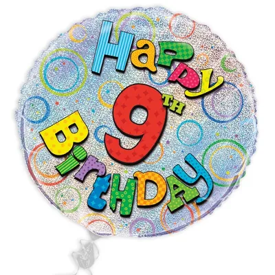Produktbild von Unique Party 55501, Spielzeugballon, Folie, Mehrfarbig, Geburtstag, Rund, 9 Jahr(e)