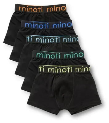 Minoti Boxershorts Schwarz für Jungen, Vorderansicht
