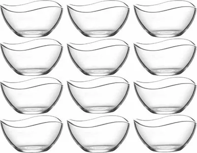 Immagine prodotto di Piatti da dessert in vetro, set da 12 pezzi, 310 ml, per antipasti