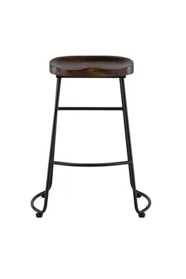 Immagine prodotto di Sgabello da bar Ozark noce scuro, nero.