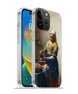 Produktbild von MuchoWow® Handyhülle Schutzhülle Hülle für Apple iPhone 14 Pro - Softcase Das Milchmädchen - Vermeer - Alte Meister Silikon Softcase Handy Hülle - Umschlag
