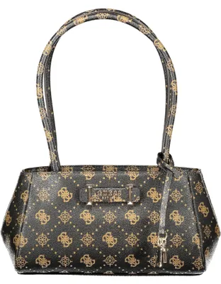 Image de Guess Jeans sac Carrie logo espresso 4G, porté épaule