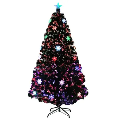 Produktbild von LARS360 LARS360 Weihnachtsbaum Tannenbaum LED Glasfaser Künstliche mit Schneeflocken Beleuchtung Christbaum - 210 cm