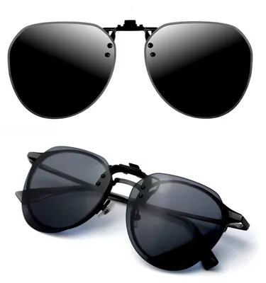 Produktbild von CREYESTAL Polarisiert Sonnenbrillen Aufsatz Brille, Sonnenbrille Clip, Anhebbar